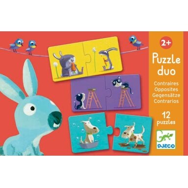 Djeco Duo puzzle - Opposites, 24 pcs. Djeco Duo puzzle - Opposites, 24 pcs.