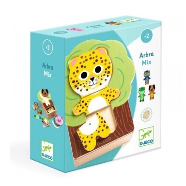 Djeco medinė dėlionė - Arbramix, 18 vnt.