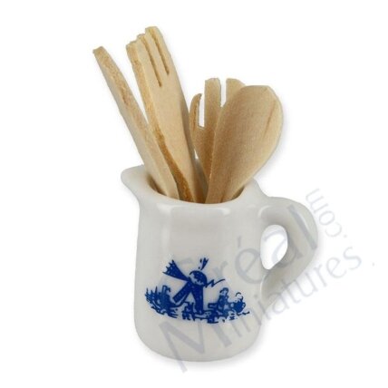 Kitchen ustensils in ceramic jar Kitchen ustensils in ceramic jar