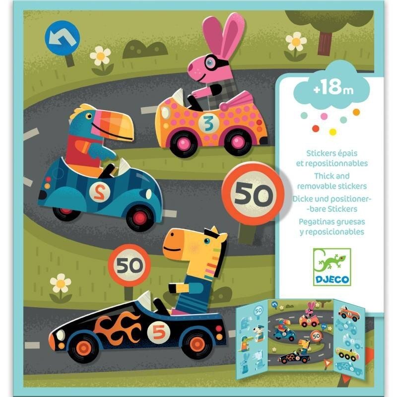 Thick removable stickers - Cars Thick removable stickers - Cars