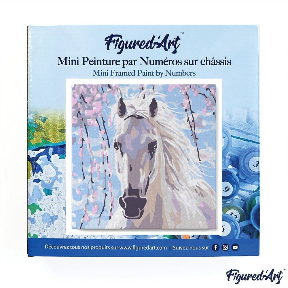 Painting by numbers kit - White horse 1 Painting by numbers kit - White horse 1
