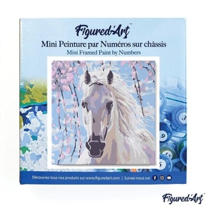Painting by numbers kit - White horse 1 Painting by numbers kit - White horse 1