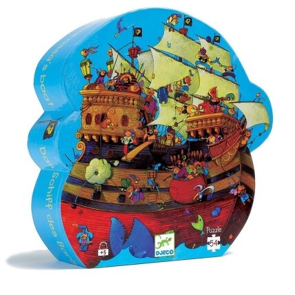 Djeco silhouette puzzle - Barbarossa's Boat, 54 pcs. Djeco silhouette puzzle - Barbarossa's Boat, 54 pcs.