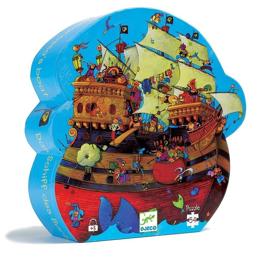 Djeco silhouette puzzle - Barbarossa's Boat, 54 pcs. Djeco silhouette puzzle - Barbarossa's Boat, 54 pcs.