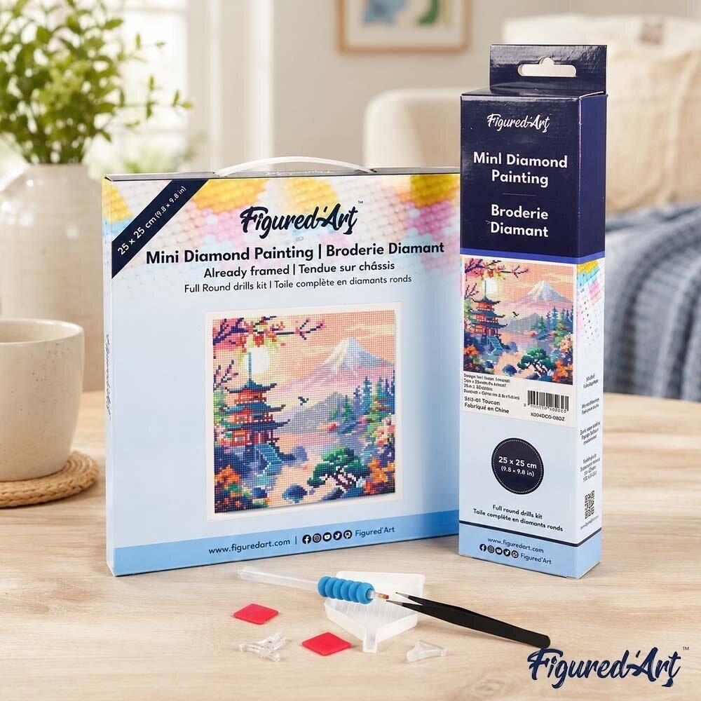 Diamond painting kit - Pagoda and Mount Fuji 3 Diamond painting kit - Pagoda and Mount Fuji 3