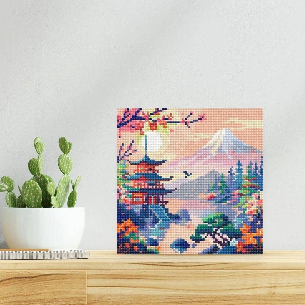 Diamond painting kit - Pagoda and Mount Fuji 2 Diamond painting kit - Pagoda and Mount Fuji 2