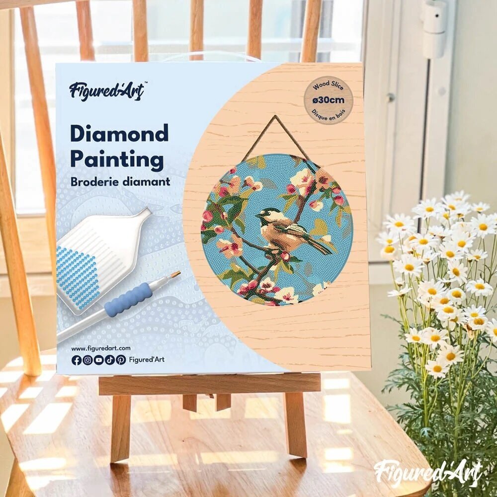 Diamond painting kit - Bird on a branch 2 Diamond painting kit - Bird on a branch 2