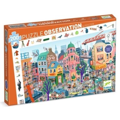 Djeco observation puzzle - The city, 200 pcs Djeco observation puzzle - The city, 200 pcs