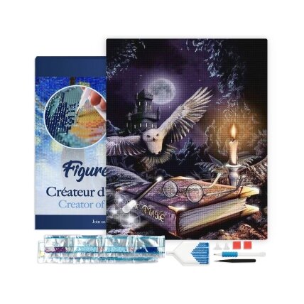 Diamond paintig kit - Owl in the night Diamond paintig kit - Owl in the night