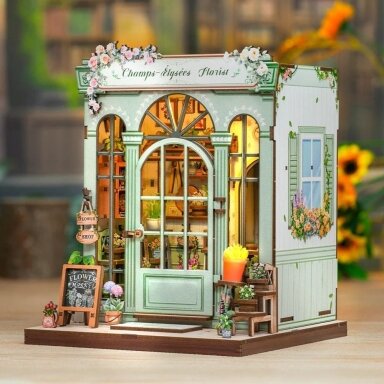 DIY Book Nook - Paris Flower Shop