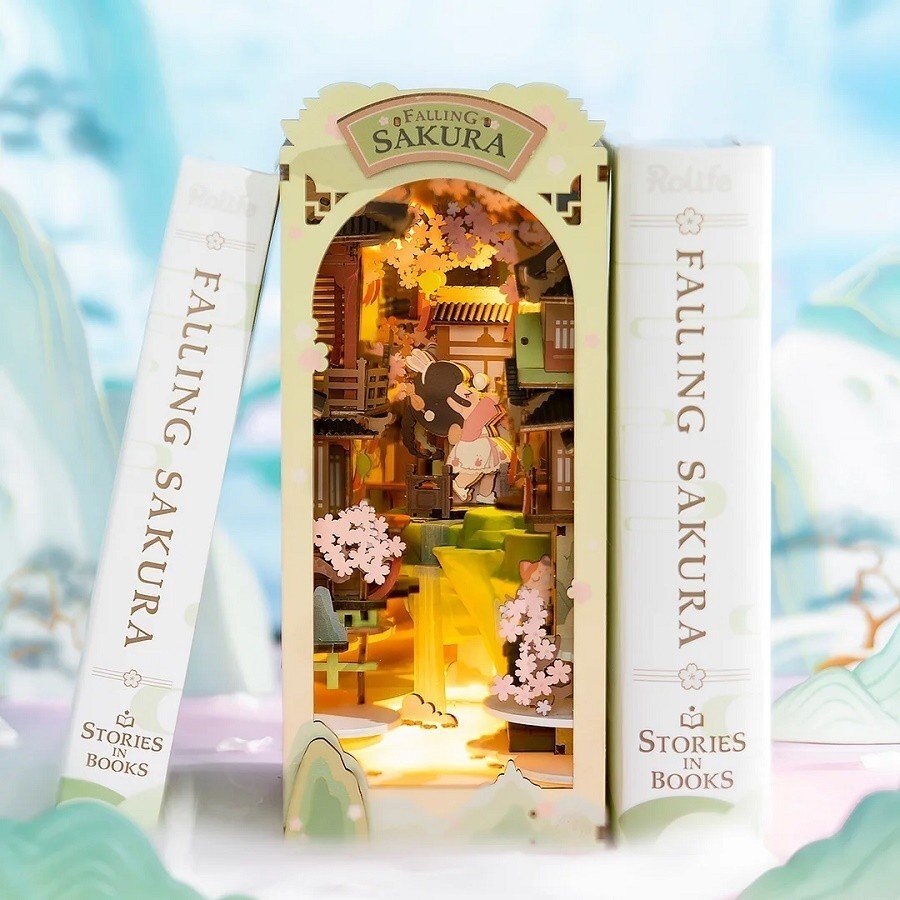 DIY Book Nook - Falling Sakura 1 DIY Book Nook - Falling Sakura 1