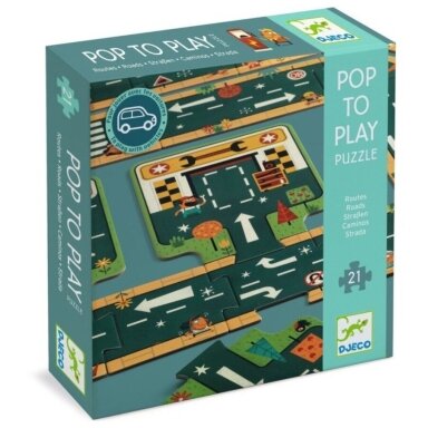 Giant puzzle - Roads, 21 pcs. Giant puzzle - Roads, 21 pcs.
