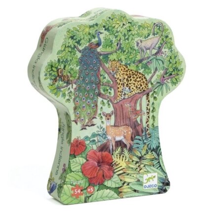 Djeco silhouette puzzle - Indian Jungle, 54 pcs. Djeco silhouette puzzle - Indian Jungle, 54 pcs.