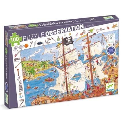 Djeco observation puzzle- Pirates, 100 pcs. Djeco observation puzzle- Pirates, 100 pcs.