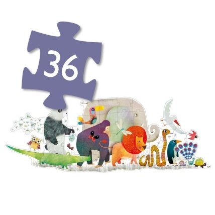 Djeco Geant puzzle - Animal Parade, 36 pcs. 4 Djeco Geant puzzle - Animal Parade, 36 pcs. 4