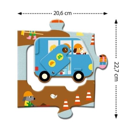 Djeco Giant puzzle - Construction site, 17 pcs. 3 Djeco Giant puzzle - Construction site, 17 pcs. 3