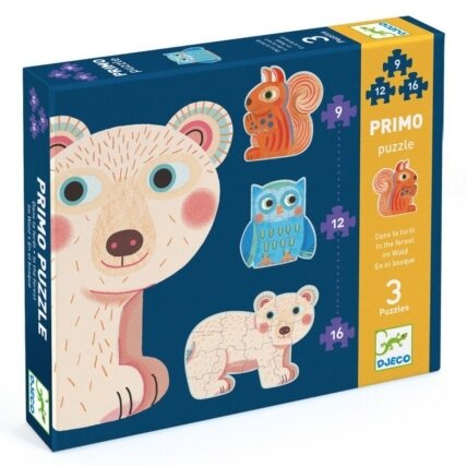 Djeco Progressive puzzle - In the Forest, 37 pcs.