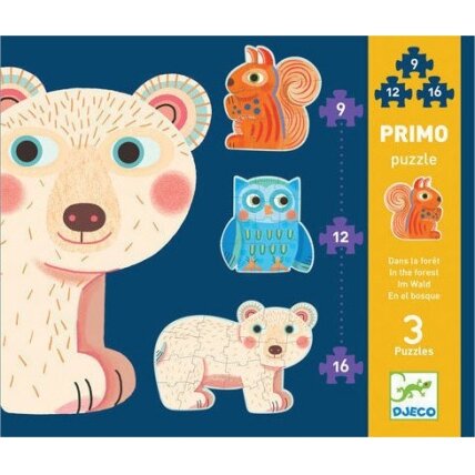 Djeco Progressive puzzle - In the Forest, 37 pcs. 1
