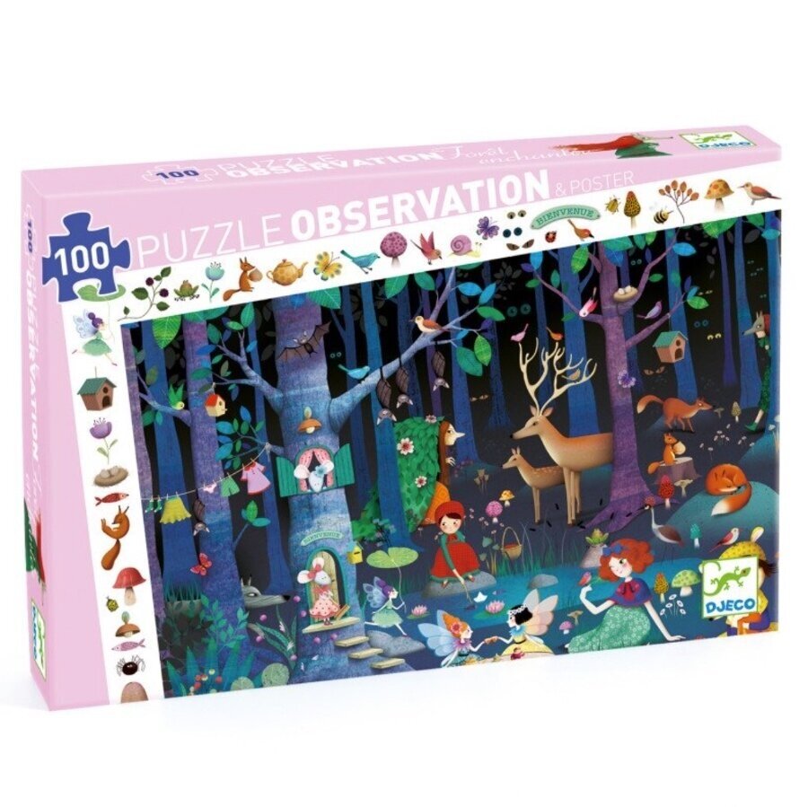 Djeco observation puzzle - Enchanted Forest, 100 pcs. Djeco observation puzzle - Enchanted Forest, 100 pcs.
