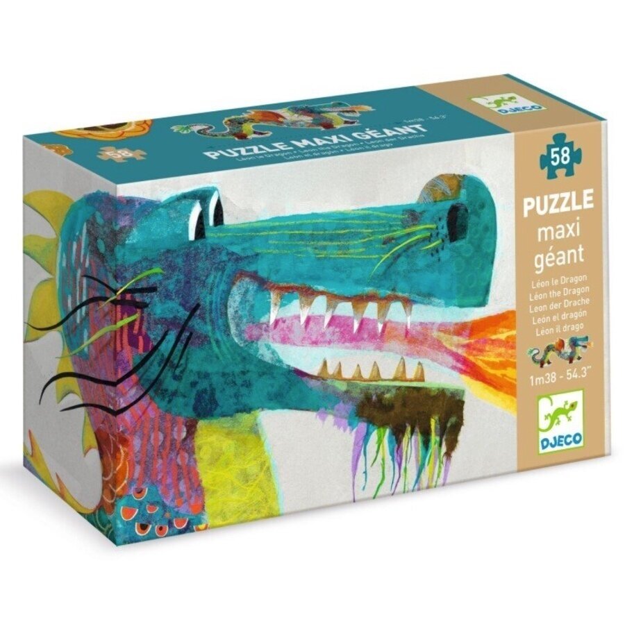 Djeco giant puzzle - Leon the Dragon, 58 pcs. Djeco giant puzzle - Leon the Dragon, 58 pcs.