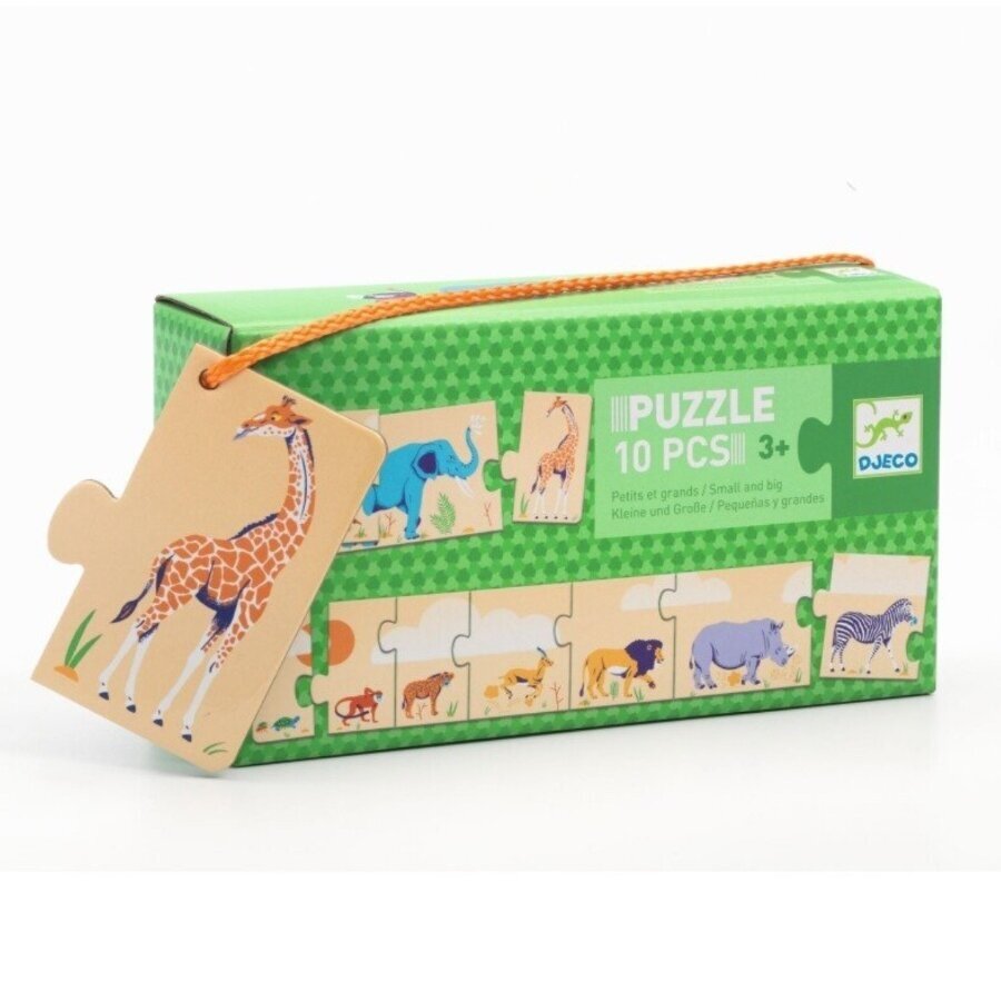 Djeco puzzle - Small and big, 10 pcs. Djeco puzzle - Small and big, 10 pcs.