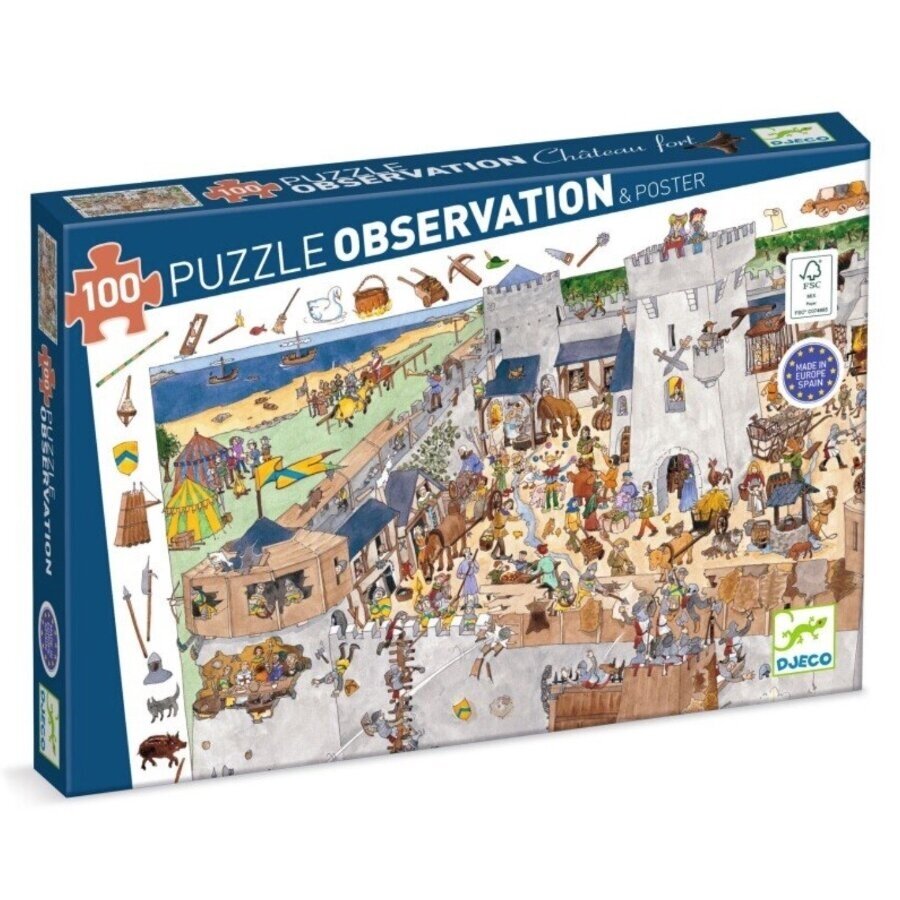 Djeco observation puzzle - Fortified Castle, 100 pcs. Djeco observation puzzle - Fortified Castle, 100 pcs.