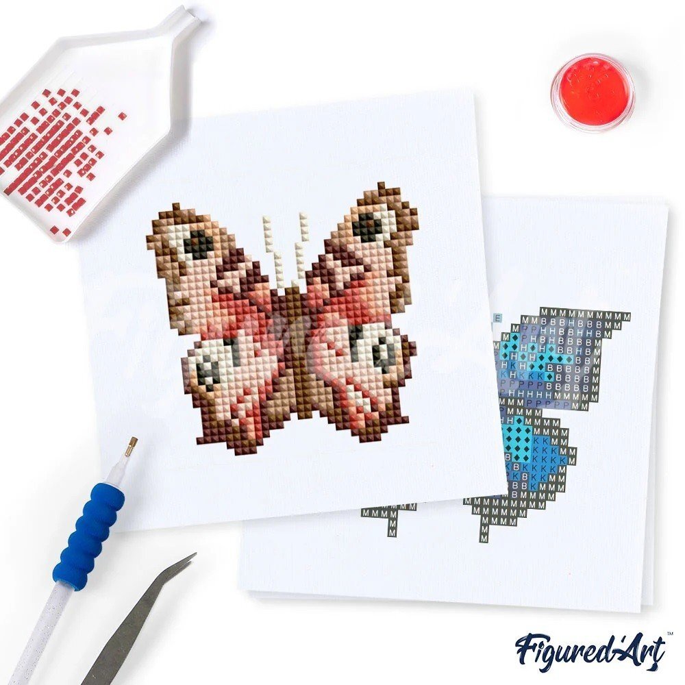 Mini diamond painting kit - Butterflies 3 Mini diamond painting kit - Butterflies 3