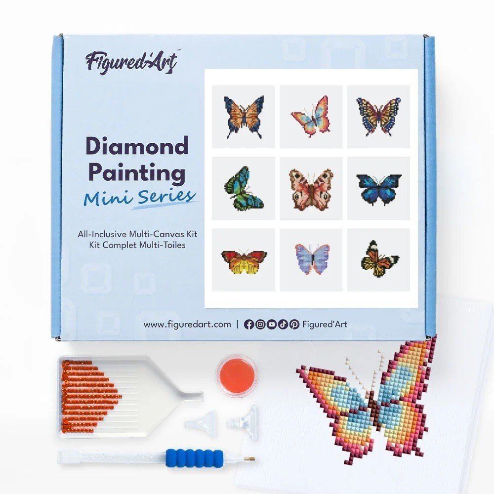 Mini diamond painting kit - Butterflies Mini diamond painting kit - Butterflies