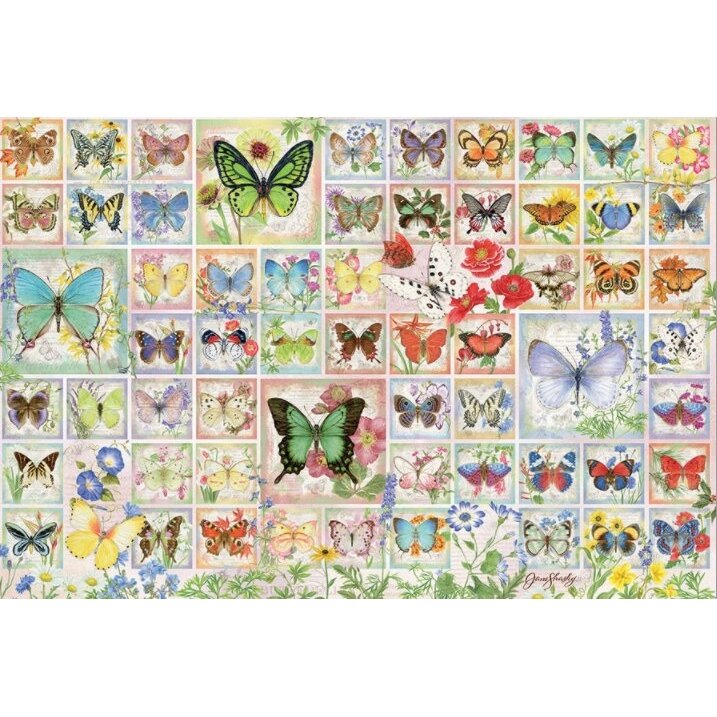 Cobble Hill puzzle - Butterflies and Blossoms, 2000 pcs. 1 Cobble Hill puzzle - Butterflies and Blossoms, 2000 pcs. 1
