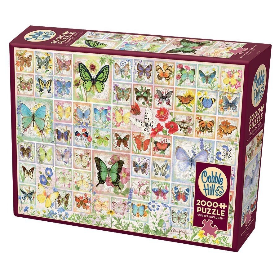 Cobble Hill puzzle - Butterflies and Blossoms, 2000 pcs. Cobble Hill puzzle - Butterflies and Blossoms, 2000 pcs.