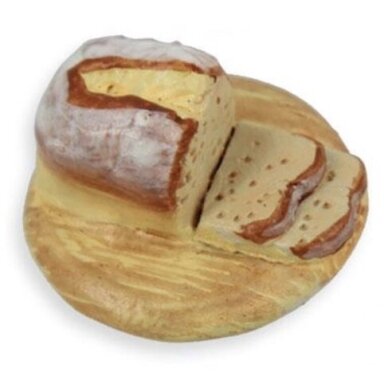Bread on cutting board