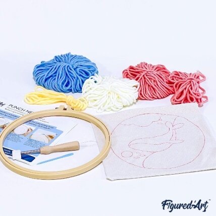 Punch needle kit - Reindeer and Sakura 2