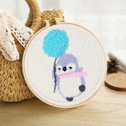 Punch needle kit - Hedgehog and balloon Punch needle kit - Hedgehog and balloon