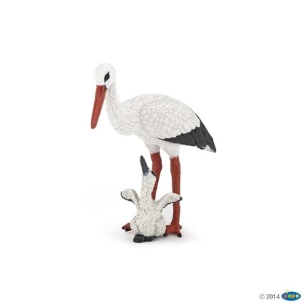 Stork and baby stork Stork and baby stork