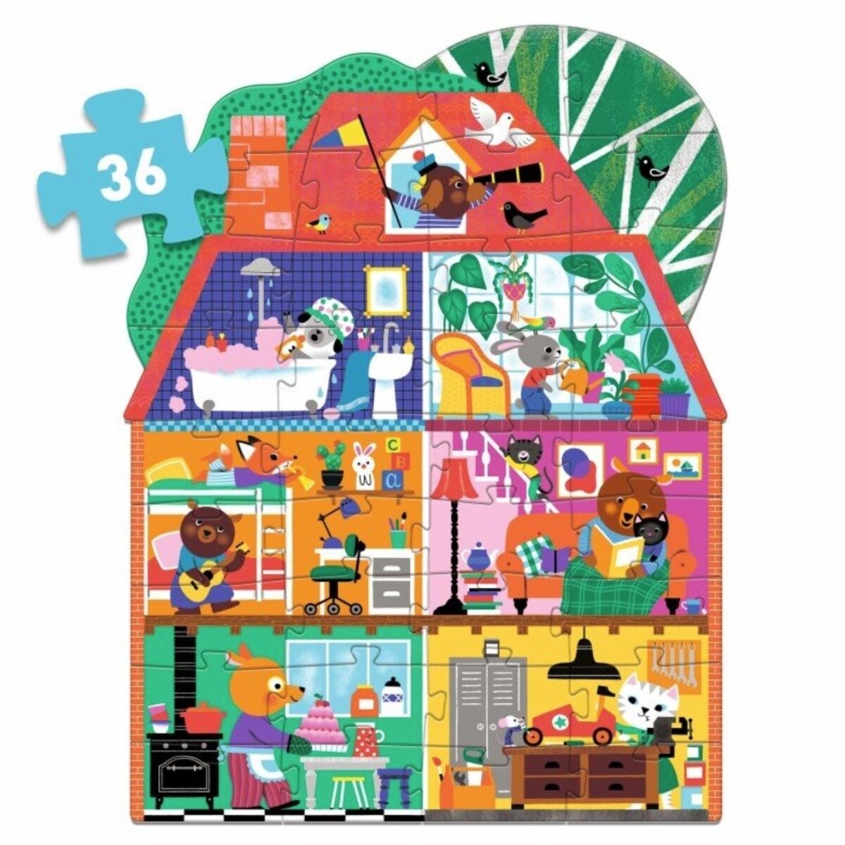 Djeco Giant puzzle - The Little Buddies' House, 36 pcs. 1 Djeco Giant puzzle - The Little Buddies' House, 36 pcs. 1