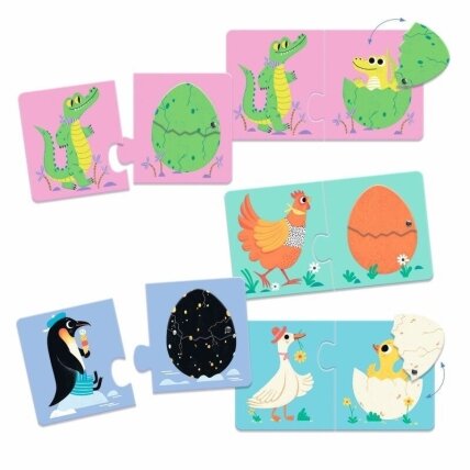 Djeco Duo puzzle - Funny Eggs, 12 pcs. 1 Djeco Duo puzzle - Funny Eggs, 12 pcs. 1