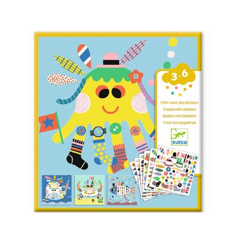 Create with stickers - Sea Creatures Create with stickers - Sea Creatures