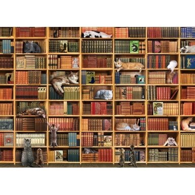 Cobble Hill dėlionė - Kačių biblioteka, 1000 detalių