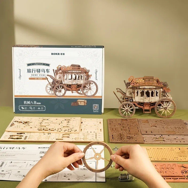 Wooden 3D puzzle - Stage coach 2 Wooden 3D puzzle - Stage coach 2