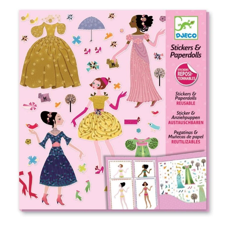 Reusable stickers and paper dolls - Dresses Reusable stickers and paper dolls - Dresses