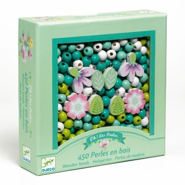 Wooden Beads - Leaves and Flowers Wooden Beads - Leaves and Flowers