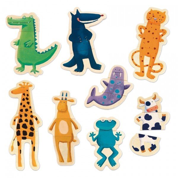 Djeco wooden magnetic puzzle - Crazy Animals, 24 pcs. 2 Djeco wooden magnetic puzzle - Crazy Animals, 24 pcs. 2