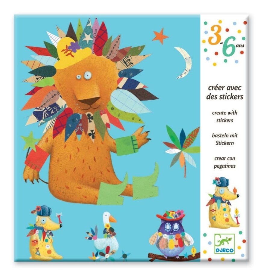 Create with stickers - Animals Create with stickers - Animals