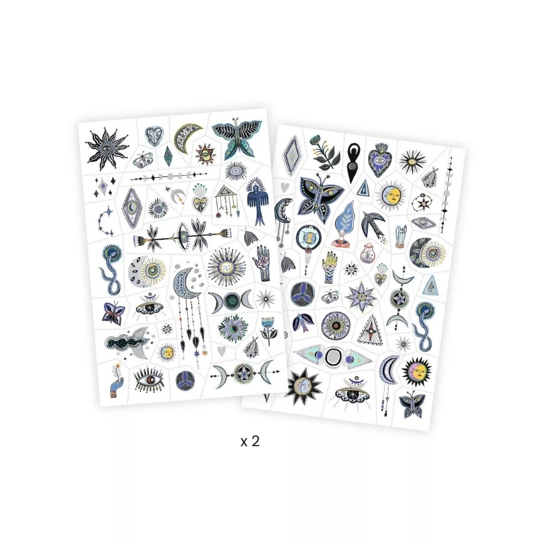 Djeco Tattoos with metallic patterns - Wicca 1 Djeco Tattoos with metallic patterns - Wicca 1