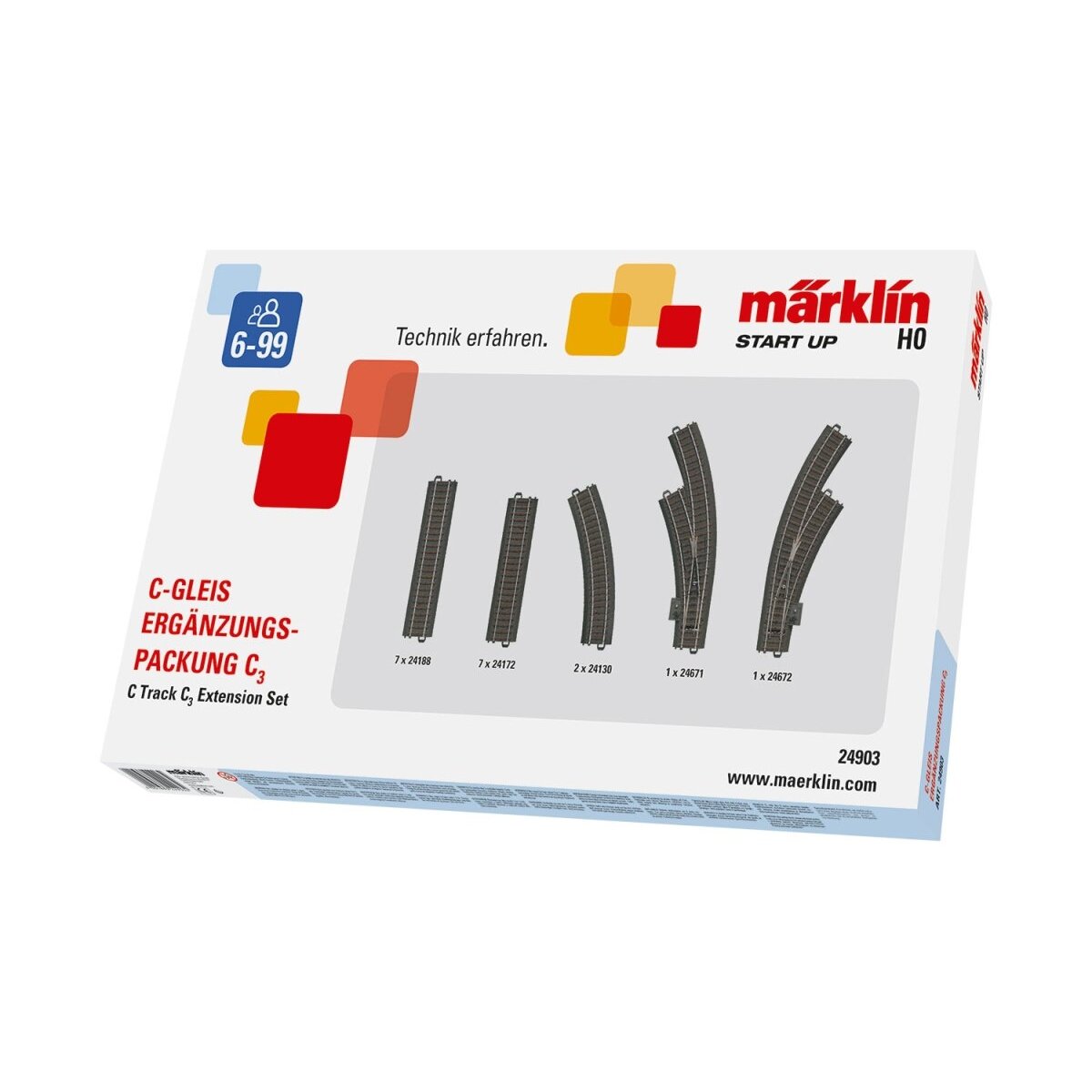 Marklin C Track C3 Track Extension Set Marklin C Track C3 Track Extension Set