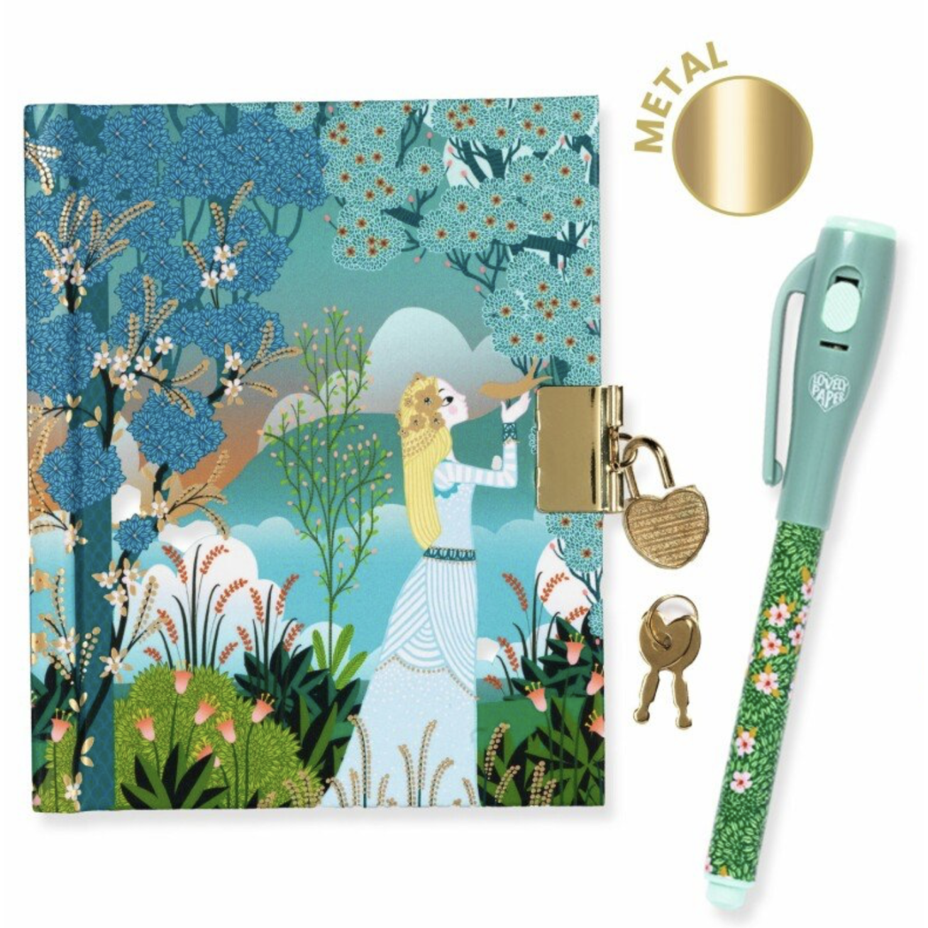 Djeco little secret notebook with magic pen - Charlotte Djeco little secret notebook with magic pen - Charlotte