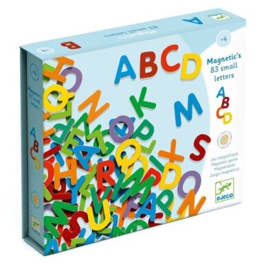 Wooden magnetics - 83 small letters Wooden magnetics - 83 small letters