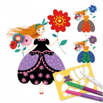 Magic colouring - Marie's Pretty Dresses 2 Magic colouring - Marie's Pretty Dresses 2