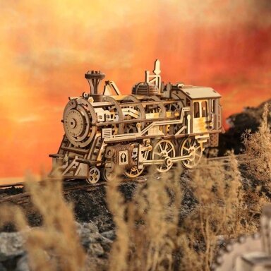 Wooden 3D puzzle - Locomotive Wooden 3D puzzle - Locomotive