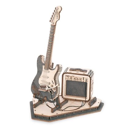 Wooden 3D Electric Guitar puzzle Wooden 3D Electric Guitar puzzle